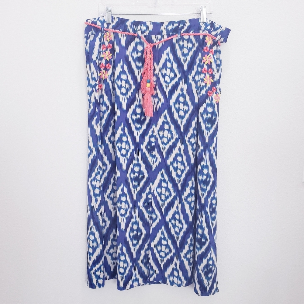 Soft Surroundings Ikat Rayon Maxi Skirt Size XL Petite